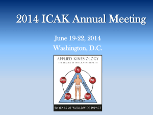2014 ICAK Annual Meeting - International College of Applied
