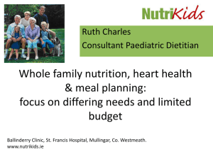 Whole family nutrition & meal planning: focus on different