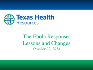 The Ebola Response: Lessons and Changes