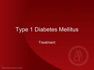 Type 1 Diabetes Mellitus: Treatment