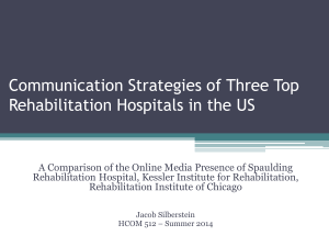 Communication Strategies of Three Top Rehabilitation Hospitals in
