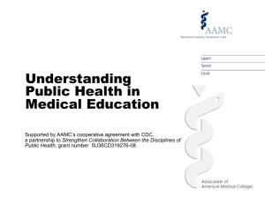 Understanding Public Health in Medical Education, a