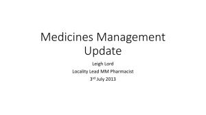 Medicines Management Update July 2013