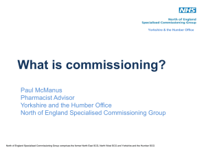What is Commissioning? - Guild of Healthcare Pharmacists