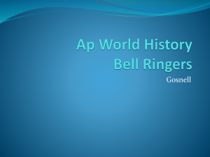 Ap World History Bell Ringers