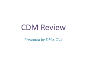 CDM Review - utcom 2014