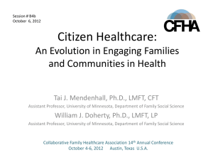 Citizen Professional Approach - Collaborative Family Healthcare