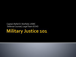 "Military Justice" - Mar 2013 - nnoa