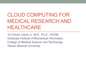 Research Informatics and Cloud Computing