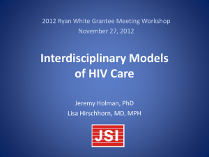 Interdisciplinary Models of HIV Care