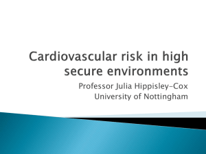 Powerpoint - CVD risk in high secure patients Nov 2012