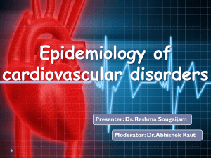 Epidemiology of cardiovascular disorder