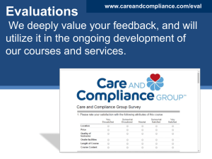 Risk Management - Care and Compliance Group, Inc.