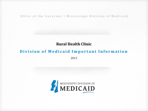 RHC Presentation Final - Medicaid 2013