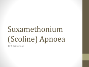 Suxamethonium Apnoea
