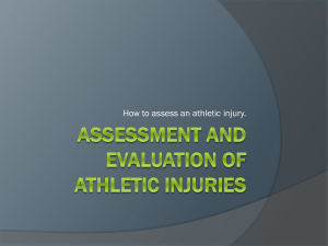 Assessment and Evaluation of Athletic Injuries