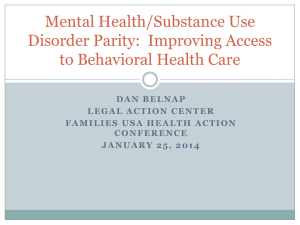 Mental Health/Substance Use Disorder Parity