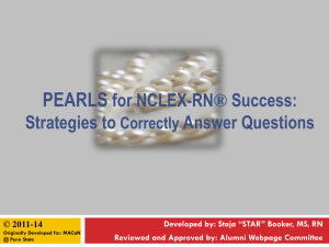 PEARLS for NCLEX Success ppt