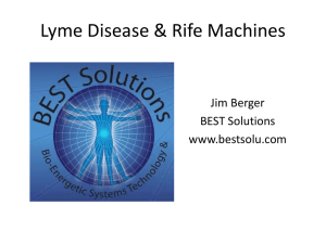 Lyme Disease & Rife Machines