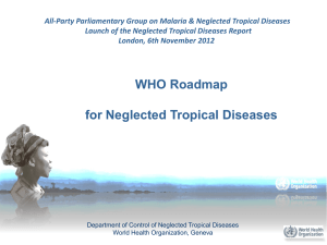 WHO Roadmap for Neglected Tropical Diseases