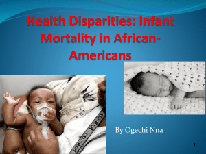 Infant Mortality file - University of Massachusetts Medical School
