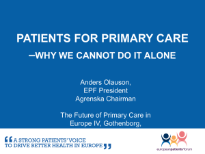 subtitle - European forum for primary care