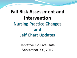 New Falls Risk Tool and Documentation