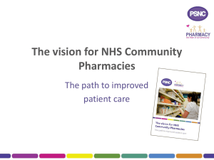 The vision for NHS Community Pharmacies