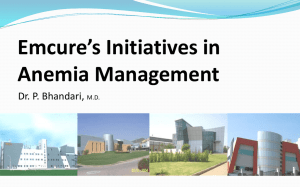 Emcure`s Initiatives in Anemia Management