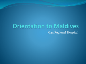 Orientation to Maldives