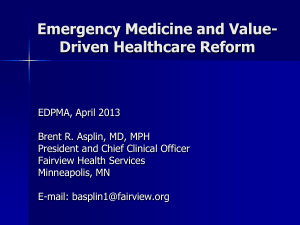 Emergency Medicine and Value
