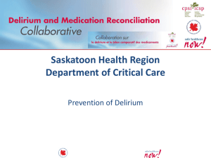 Saskatoon Health Region Storyboard and Rapid Fire Delirium