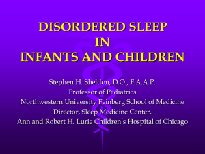 Disordered Sleep in Infants and Children – Stephen H. Sheldon, DO