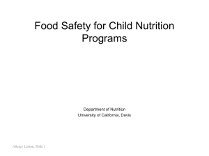 Food Allergies and Food Intolerances PowerPoint