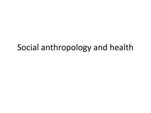 Social anthropology and health