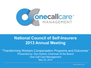 Requirement 1 - National Council of Self Insurers
