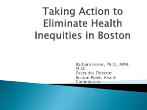 Understanding Health Inequities in Boston