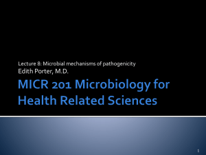 Lec 8 Microbial mechanisms of pathogenicity