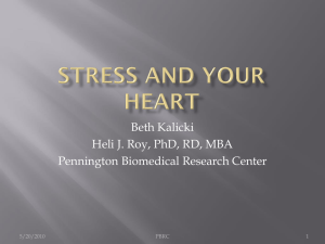 Stress on the Heart - Pennington Biomedical Research Center