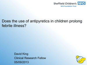 Does the use of antipyretics in children prolong febrile illness?