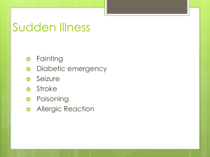 Lesson 9: Sudden Illness - Glassboro Public Schools