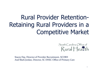 Why develop A Provider Retention Plan?