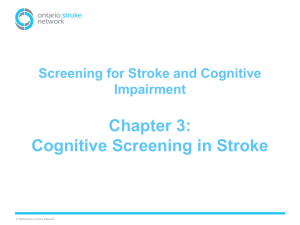 Chapter 3: Cognitive Screening in Stroke
