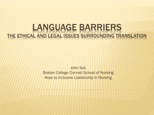 Language Barriers Presentation by John Sok