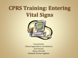 VALB CPRS Training - Entering Vital Signs PowerPoint