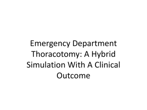 Emergency Department Thoracotomy: A Hybrid Simulation