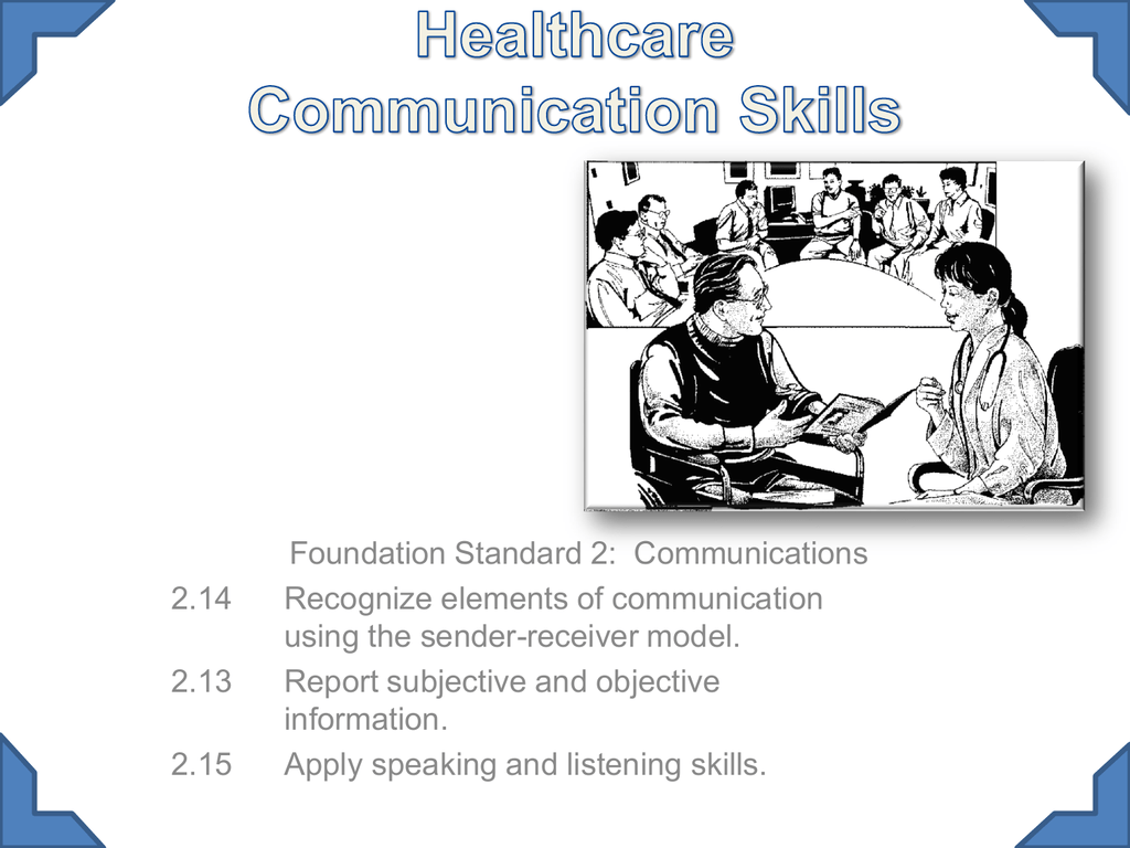 what are the communication skills in health education