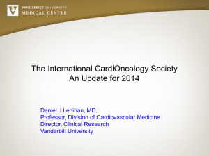 ICOSNA An Update 2014 - International Cardioncology Society