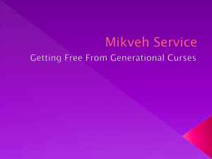 Mikveh Service - Deborahs Messianic Ministries