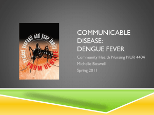 Communicable disease: dengue fever